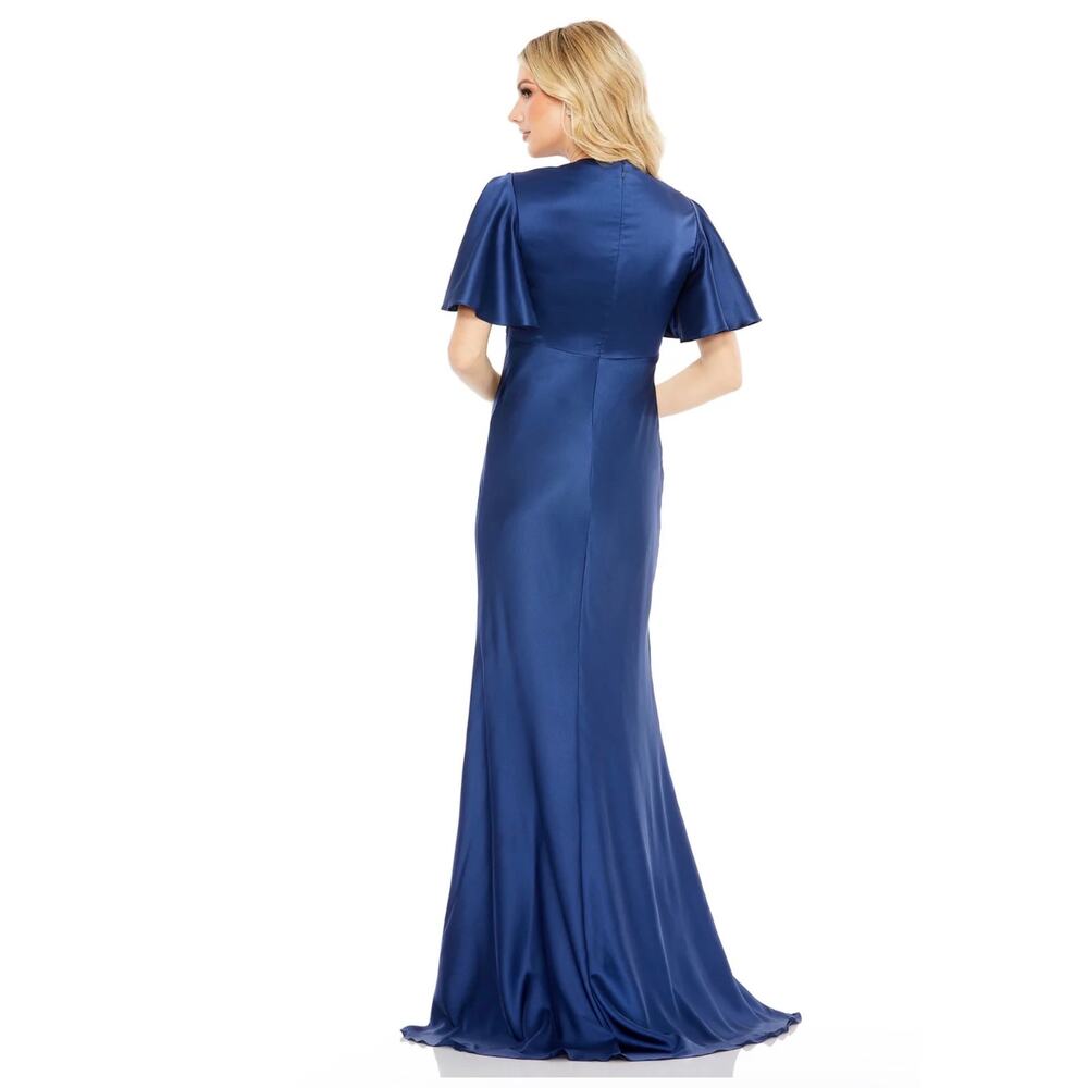 New MAC DUGGAL 554021 column sapphire blue dress sz 4 - Picture 2 of 6